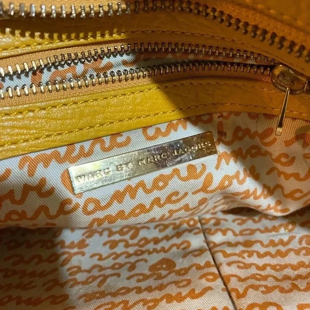 Marc By Marc Jacobs yellow leather satchel handbag